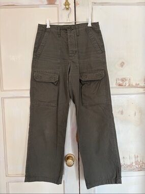 Vans Olive Utility Wide-Leg Cargo Pants